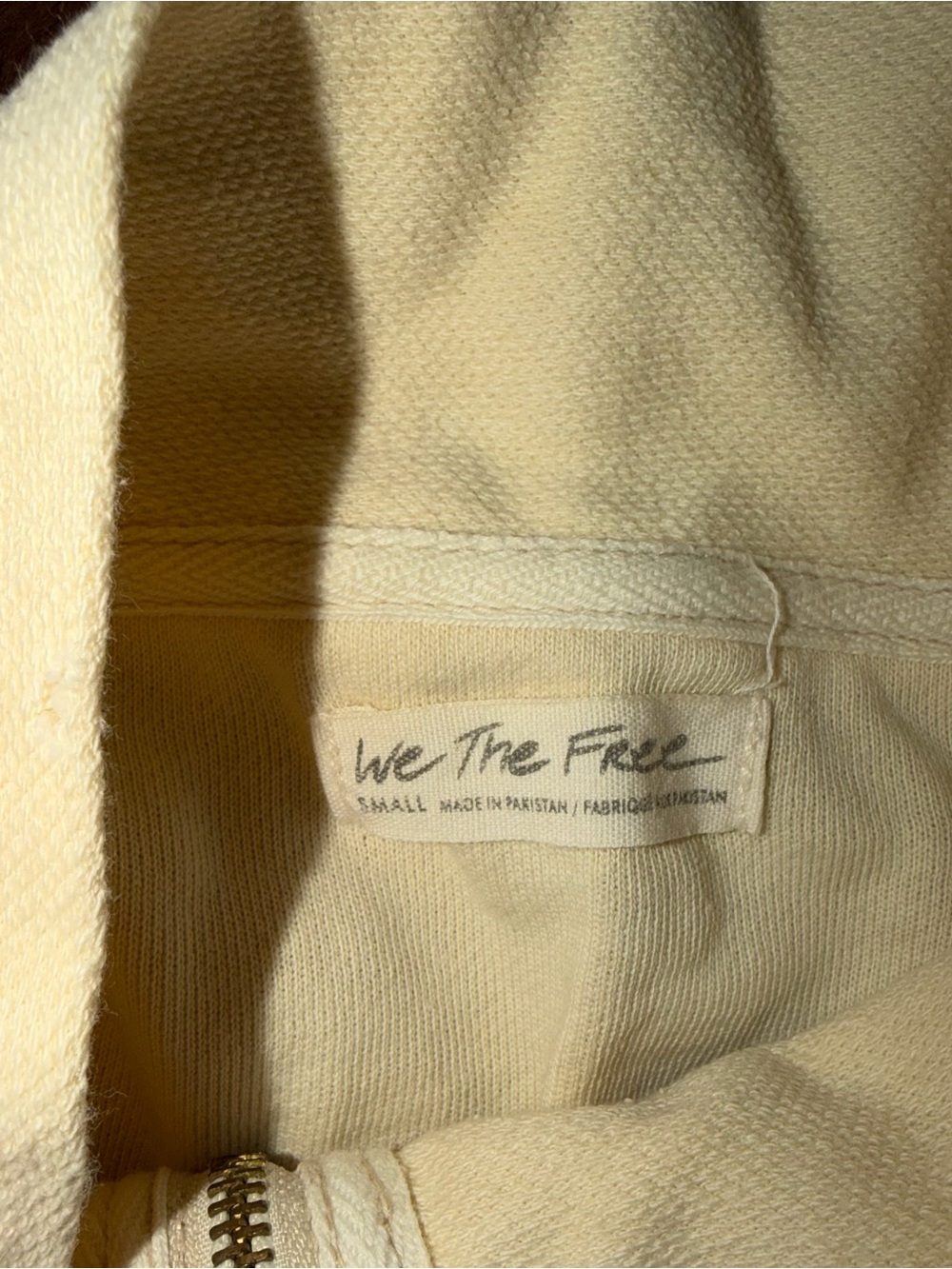 We The Free Cropped Half-Zip Pullover in Pale Yellow - Picture 4 of 4